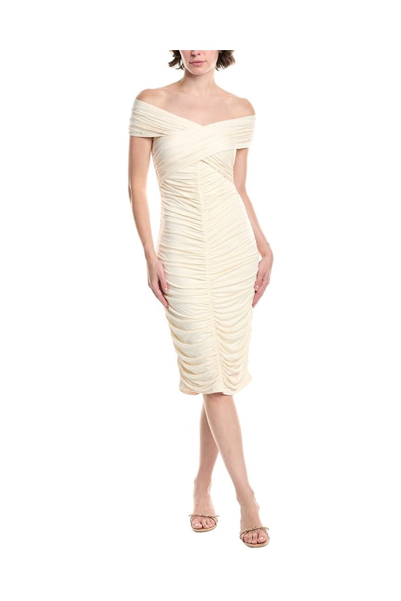 womens Knit Midi Dress, xs, White