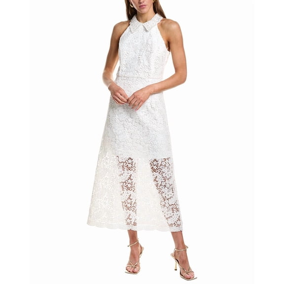 Endless Rose womens Lace Halter Maxi Dress, l, White