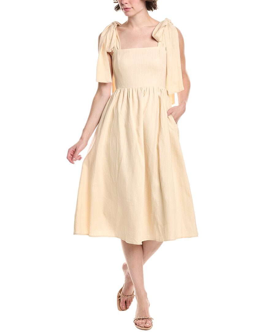 Endless Rose womens Linen-Blend Midi Dress, l, Tan - Walmart.com Endless Rose womens Linen-Blend Midi Dress, l, Tan - Walmart.com