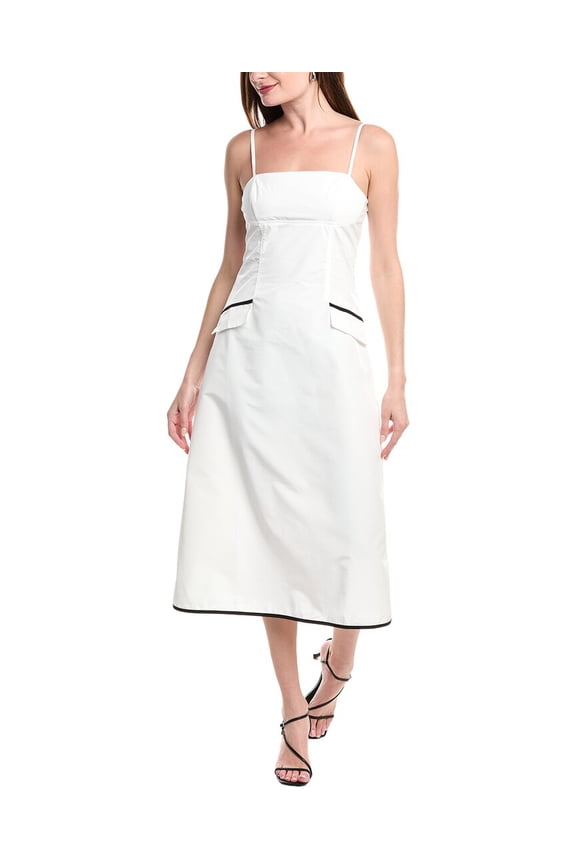 womens Midi Dress, s, White