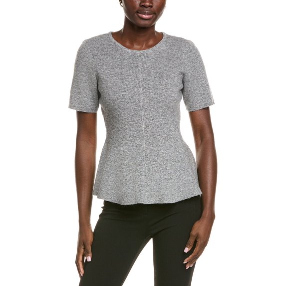 Endless Rose womens Peplum Wool-Blend Sweater, m, Grey