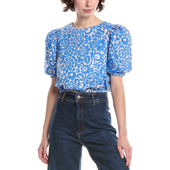 Endless Rose womens English Factory Printed Elastic Top, l, Blue