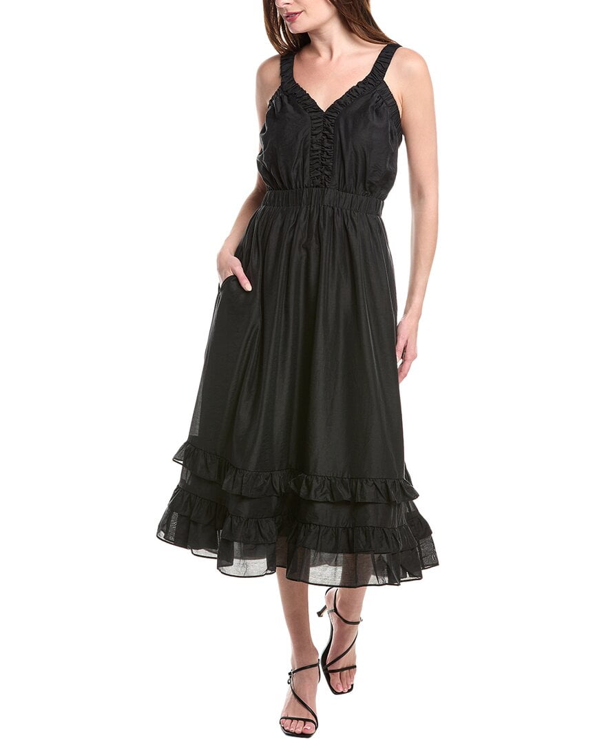 chinese dress ladies Black Rose Printed Wrap Dress