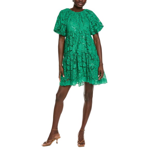 Endless Rose womens  Sequins Tiered Mini Dress, s, Green