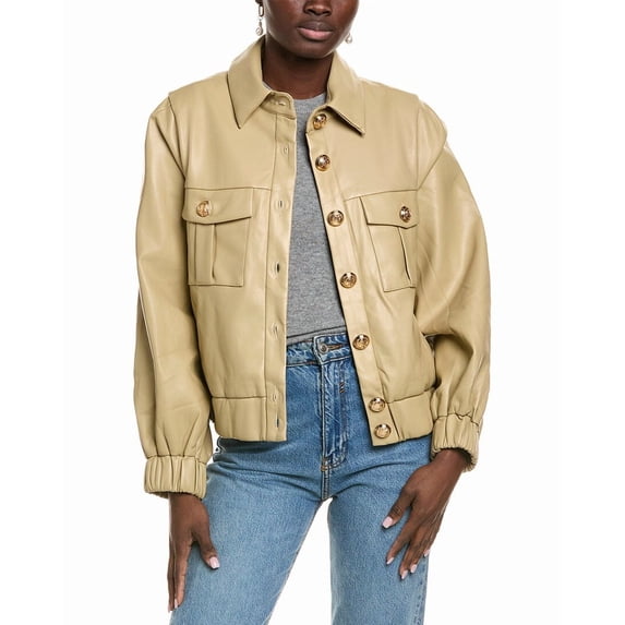 Endless Rose womens Shank Button Jacket, s, Beige