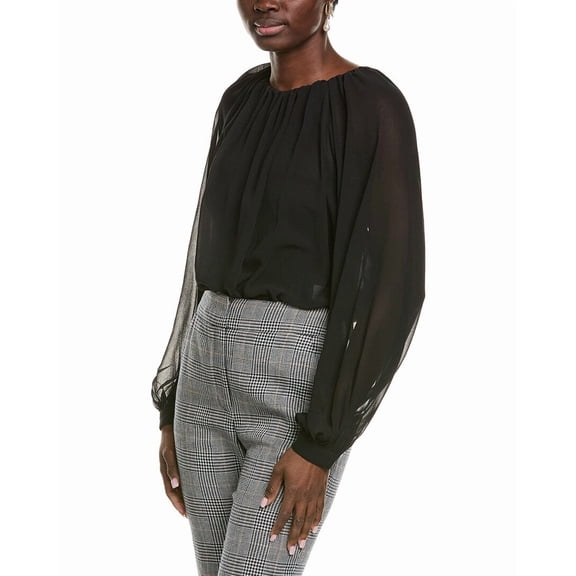 Endless Rose womens  Sheer Balloon Bodysuit, s, Black