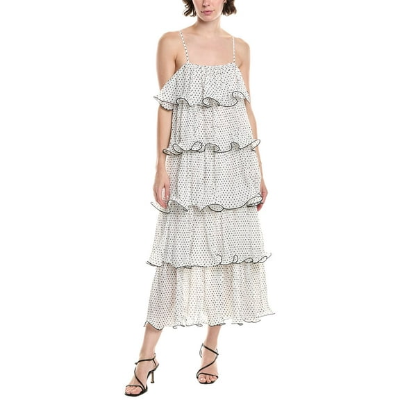 Endless Rose womens  Tiered Maxi Dress, xs, White
