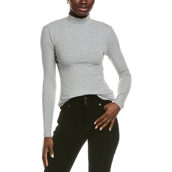 Endless Rose womens  Turtleneck Top, xs, Grey