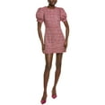 thumbnail image 1 of Endless Rose womens  Tweed Puff Sleeve Mini Dress, xs, Pink, 1 of 3