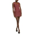 thumbnail image 1 of Endless Rose womens  Tweed Wool-Blend Mini Dress, l, Red, 1 of 3