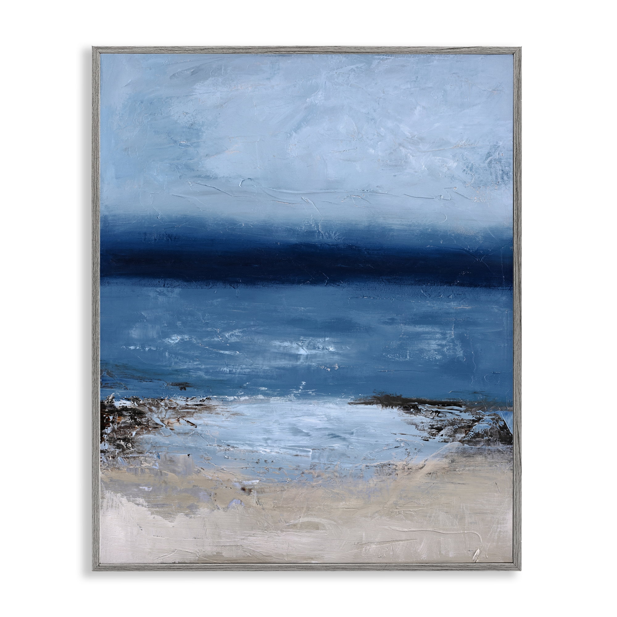 Endless Sea Moods Gray Framed Giclee Art, design by Design Fabrikken