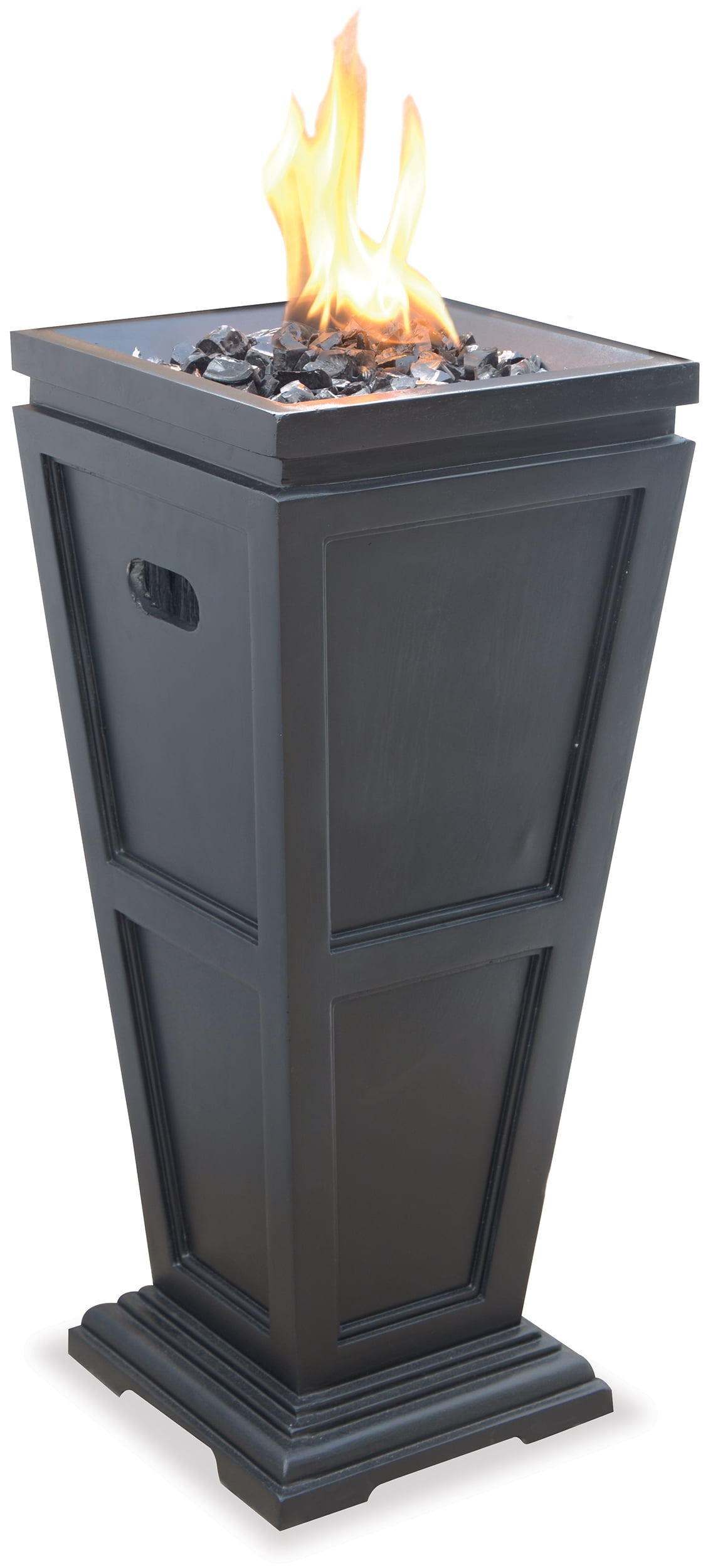 28" Black Slate Finish Gas Fire Pit Column