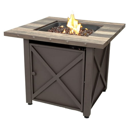 Endless Summer 30-in W 50000-BTU Brown Tabletop Steel Propane Gas Fire Table, GAD15264SP