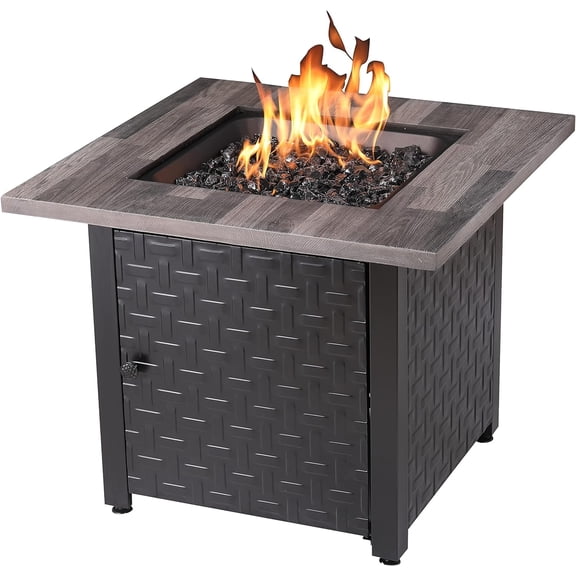 Endless Summer 30-in Black/Grey Tabletop Steel Propane Gas Fire Table