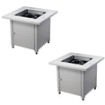 thumbnail image 1 of Endless Summer 30 inch Gas Fire Pit Table with Cover, Black Glass (2 Pack), 1 of 5