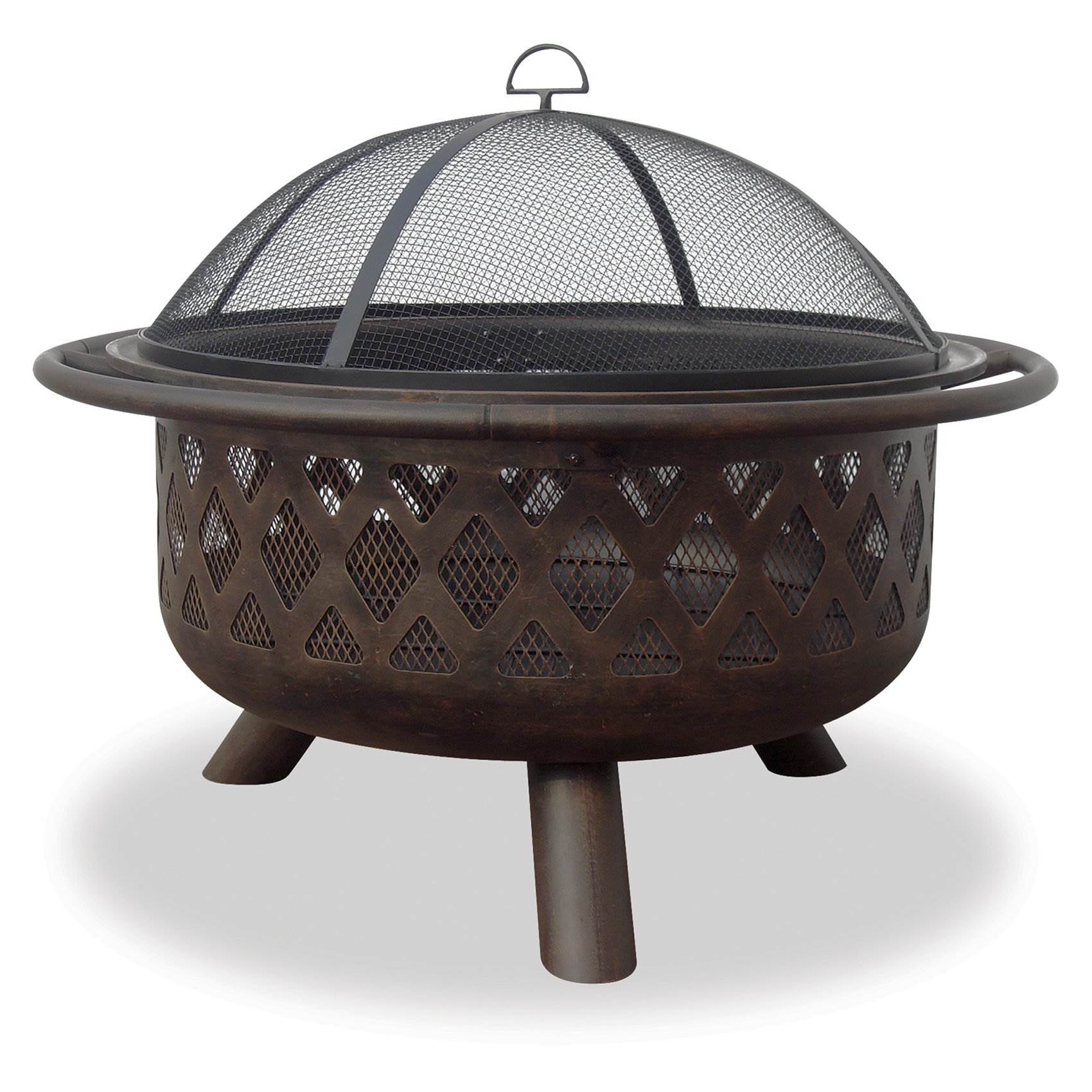 Bronze Lattice Design Wood Burning Outdoor Fire Pit