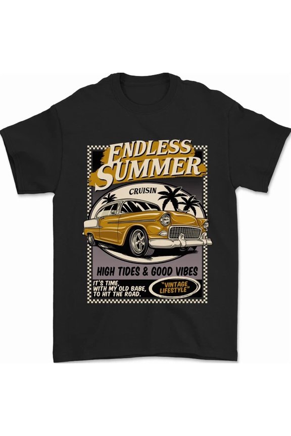 Endless Summer American Muscle Car Surfing Mens Womens S-5XL T-Shirt, Birthday Gift