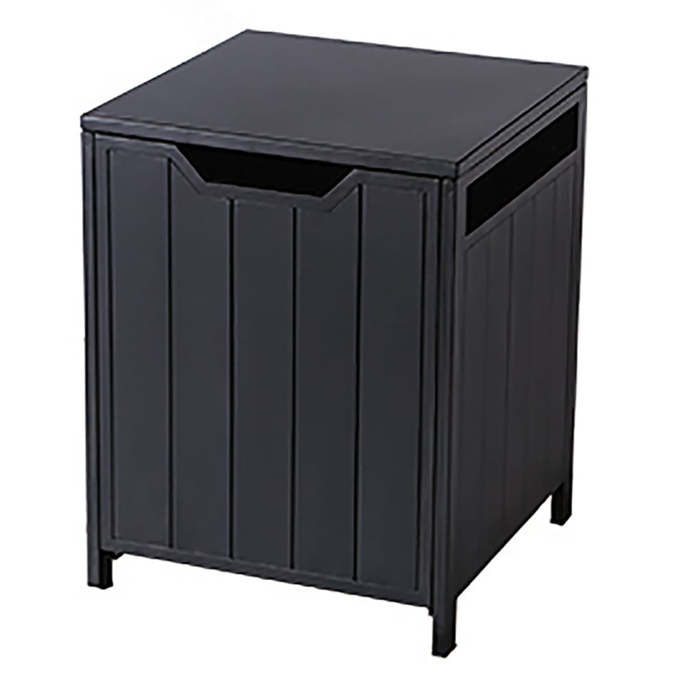 Black Steel Propane Tank Cover with Decorative Slats