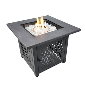 Endless Summer Charles 30" Square Outdoor UV Printed LP Gas Fire Pit Table