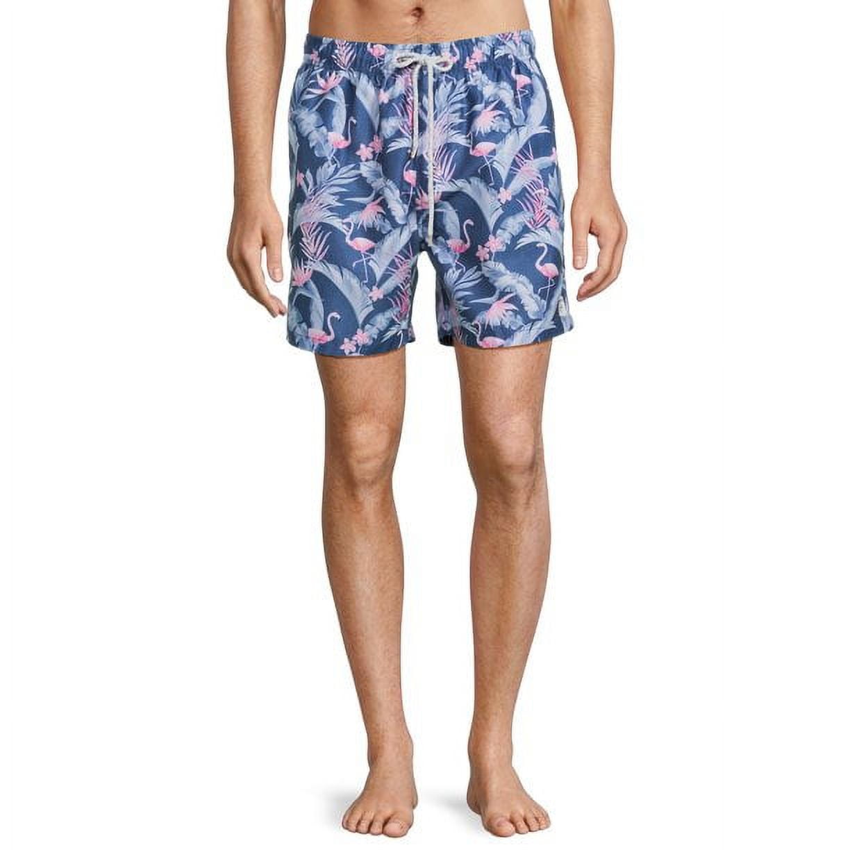 Endless Summer Men’s Printed Swim Trunks with Stretch, 5.5" Inseam - Walmart.com