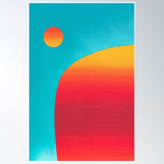 Endless Summer Modern Color Art- Vintage Wall Arttrendy Retro Print Room Decor Wall Art , Poster Only
