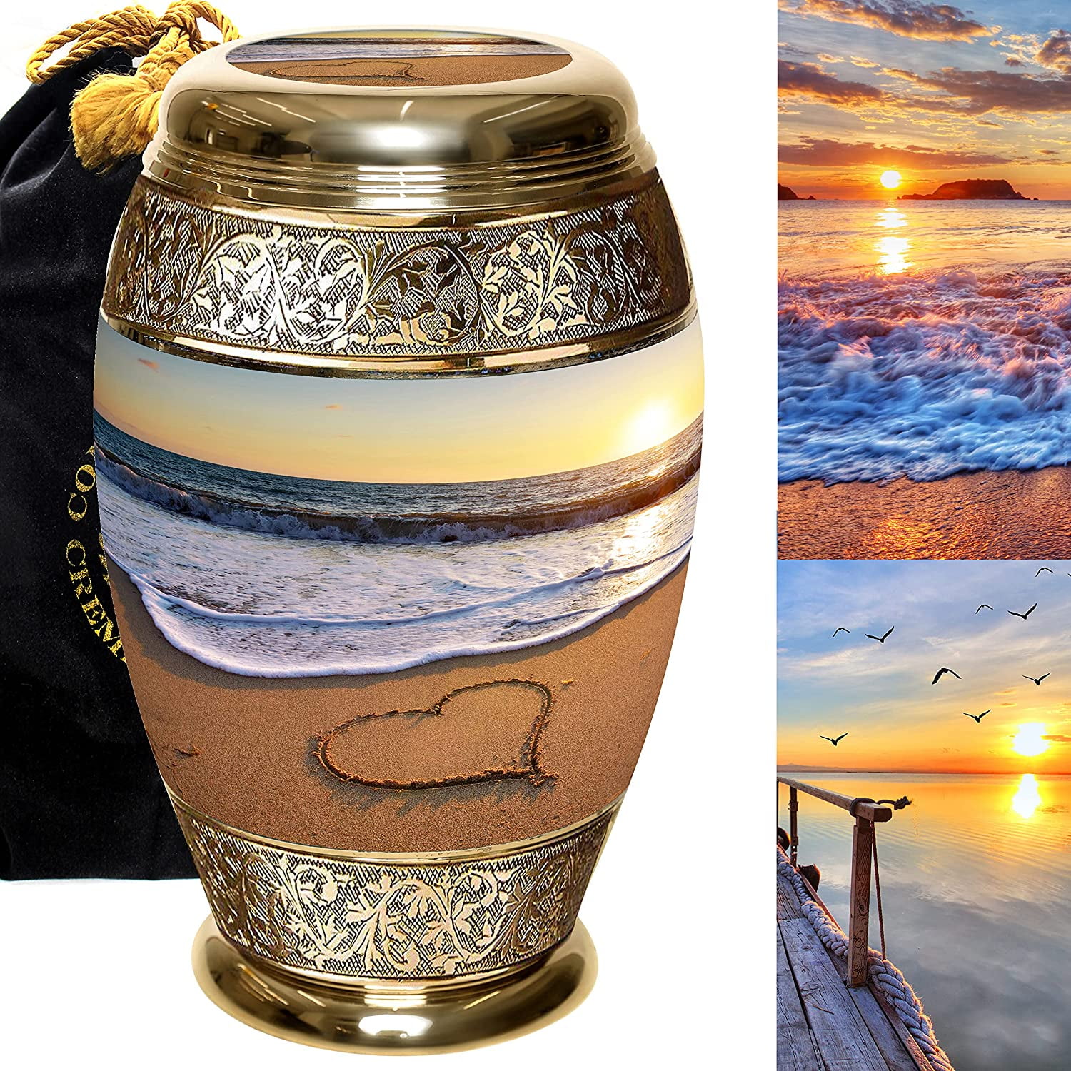 Endless Summer Large & Small Keepsake Cremation Urns for Adult & Human