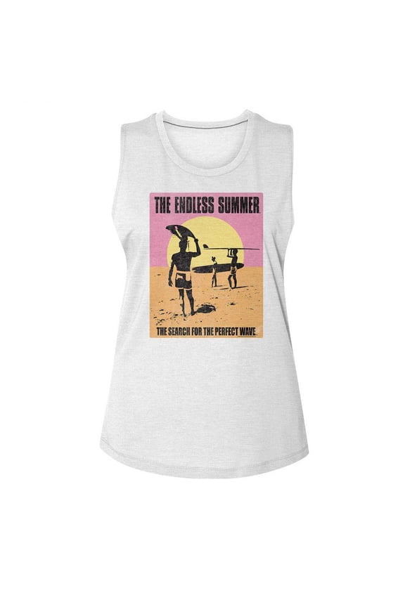Endless Summer Vintage Perfect Wave Women's Tank (White, Women'sL)