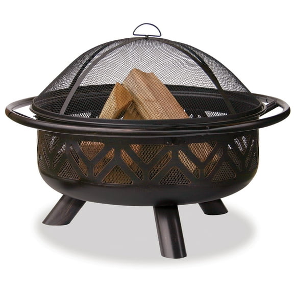 Endless Summer Wood Burning Geometric Outdoor Fire Pit, 36 in.