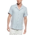 thumbnail image 1 of Endless Summer mens  Jacquard Camp Shirt, m, Blue, 1 of 3