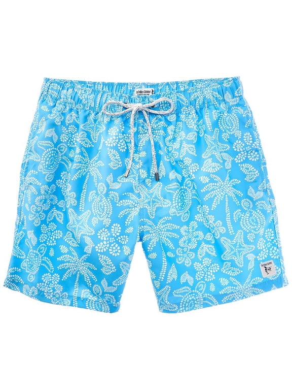 mens Swim Trunk, l, Blue