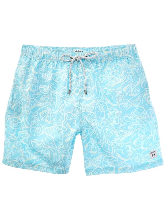 mens Swim Trunk, l, Blue