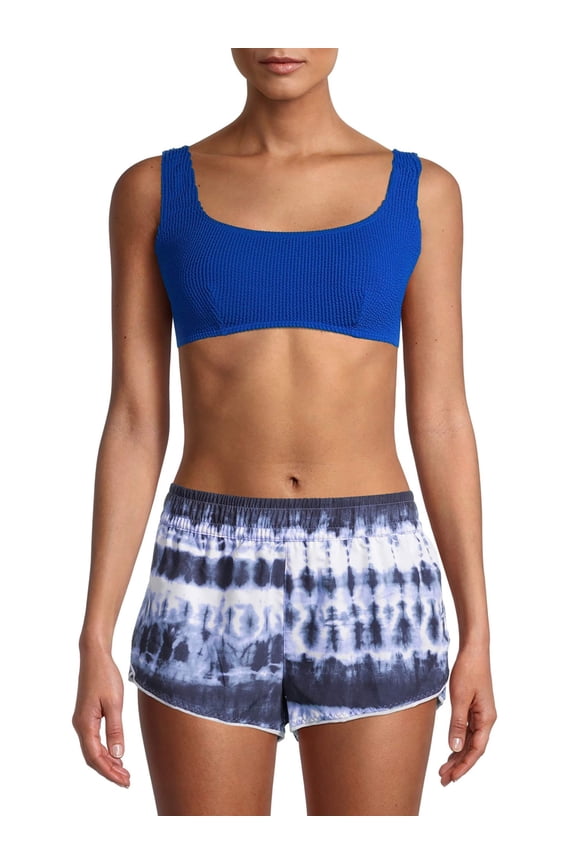 Juniors Crinkle Bikini Swimsuit Top