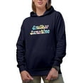 thumbnail image 1 of Endless Sunshine & Summer Themed Tie Dye Art Merch Gift, Navy Blue Hooded Sweatshirt or Hoodie, 3XL, 1 of 5