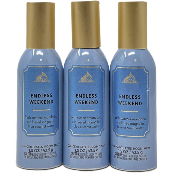 Endless Weekend Concentrated Room Spray by Bath and Body Works - Pack of 3