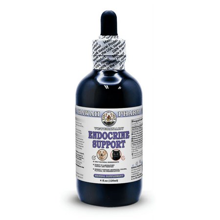 Endocrine Support Natural Alcohol-FREE Liquid Extract, Pet Herbal Supplement. Expertly Extracted by Trusted HawaiiPharm Brand. Absolutely Natural. Proudly made in USA. Glycerite 4 Fl.Oz