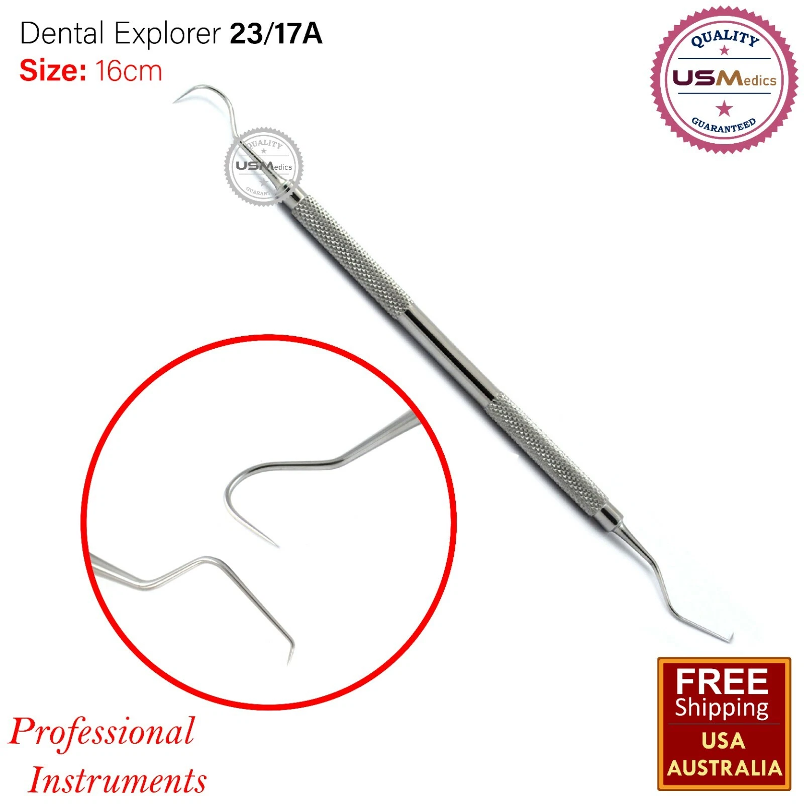 German Dental Williams Explorer Probe – 23 Color Coded, Double Ended Instrument 8 thumbnail image