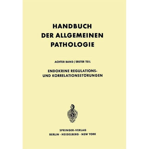 Endokrine Regulations- Und Korrelationsstörungen, (Paperback)