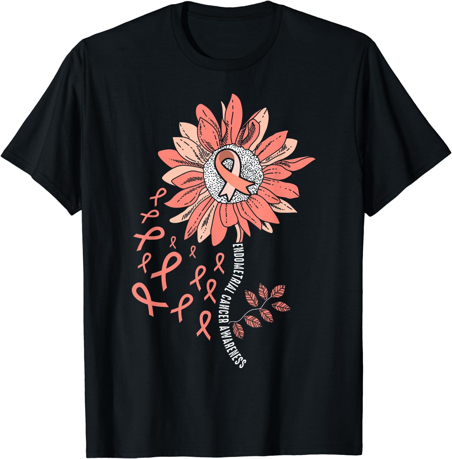 Endometrial Cancer Awareness Ribbon T Shirts Endometrial Cancer Awareness Ribbon T Shirts
