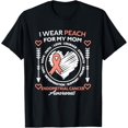 thumbnail image 1 of Endometrial Cancer Awareness Wear Peach My Mom Support T-Shirt, 1 of 3