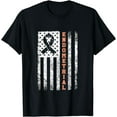 thumbnail image 1 of Endometrial Cancer Flag Peach Uterine Cancer Awareness T-Shirt, 1 of 4