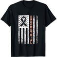 thumbnail image 1 of Endometrial Cancer Flag Peach Uterine Cancer Awareness T-Shirt, 1 of 4