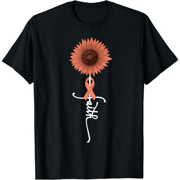 Endometrial Uterine Cancer Faith Uterine Cancer Awareness T-Shirt