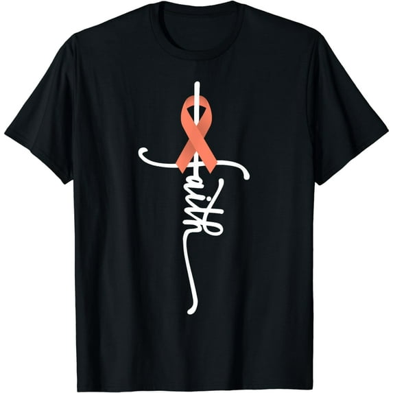Endometrial Uterine Cancer Faith Uterine Cancer Awareness T-Shirt