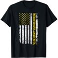 thumbnail image 1 of Endometriosis Awareness Flag Yellow Ribbon Endo Warrior T-Shirt, 1 of 4