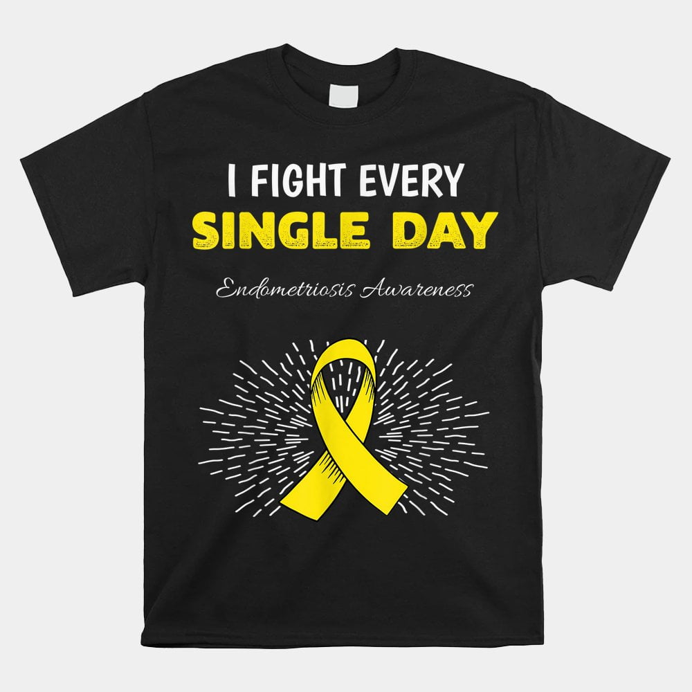 Endometriosis Disease Awareness Survivor Yellow Ribbon Shirt