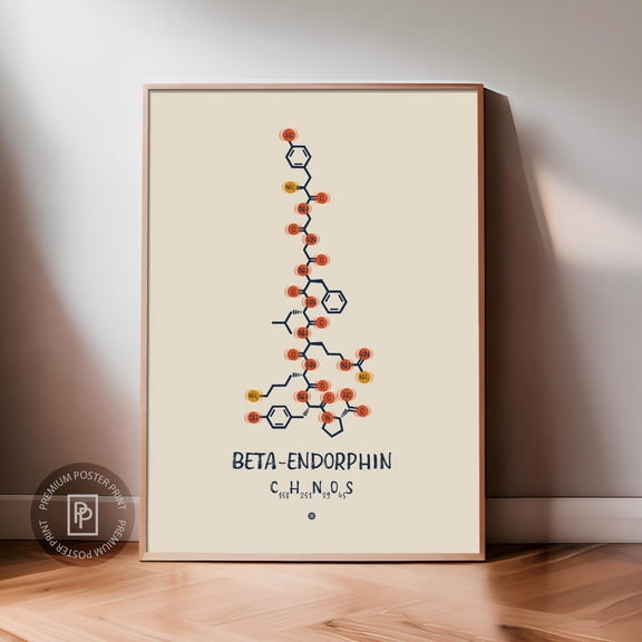 Endorphin Molecule Print Happy Chemical Wall Art Art