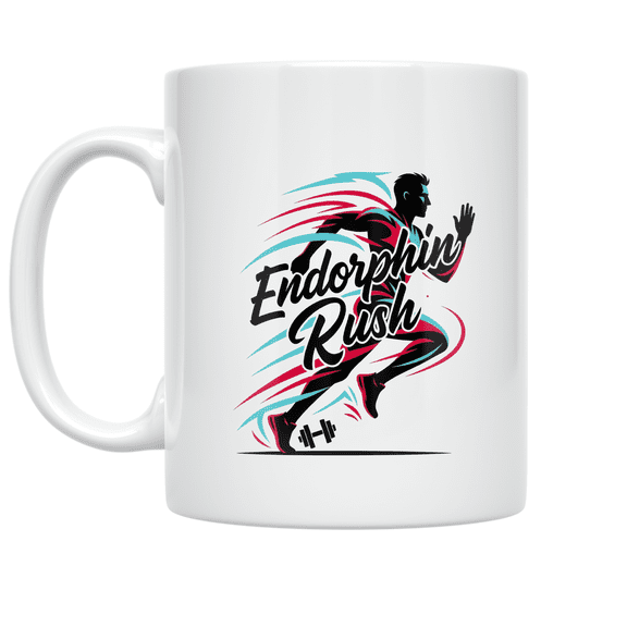 Endorphin Rush Fitness Motivation - Gym Enthusiast - 11 oz Ceramic Coffee Mug