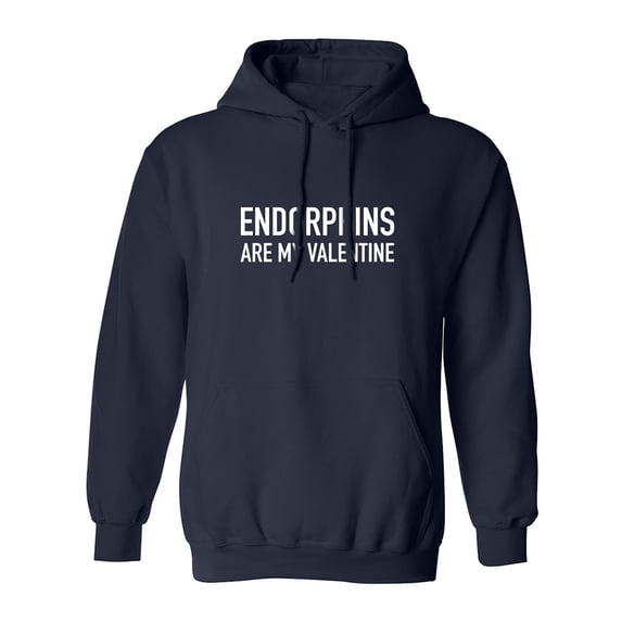 Endorphins Are My Valentine Adult Hooded Sweatshirt