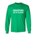 thumbnail image 1 of Endorphins Are My Valentine Adult Long Sleeve T-shirt, 1 of 2