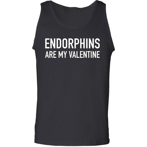 Endorphins Are My Valentine Adult Tank Top